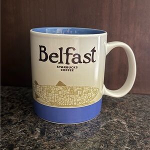 Starbucks Collector Icon Belfast 16 oz Mug - Cream and Blue